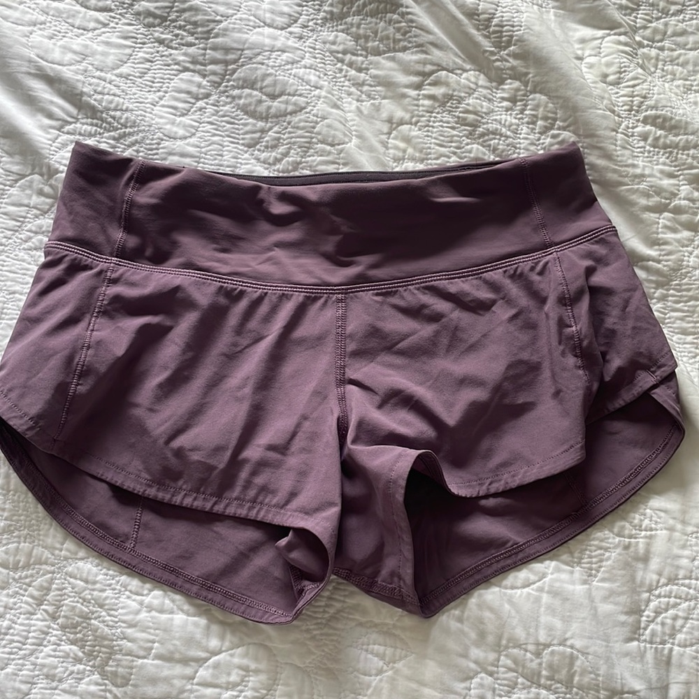 Lululemon speed up shorts in dark purple